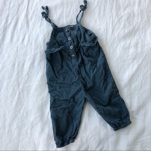 Zara Girl Turquoise Romper with bow tie shoulders